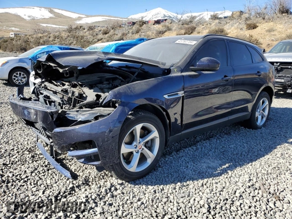 2018 Jaguar F-PACE 30t Premium with VIN SADCJ2GX4JA292339, listed as a Copart auction lot 45760784 with 58,768 mi miles and Salvage Title. Bid and sale history available at carsss.com. Image 1.