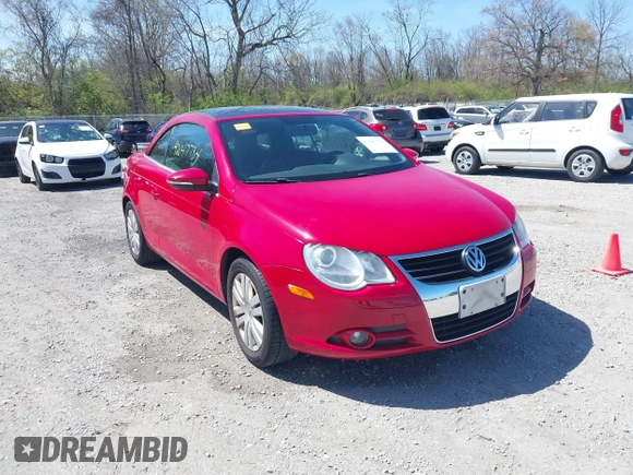 2009 Volkswagen Eos Komfort with VIN WVWBA71F39V008482, listed as a IAAI auction lot 42047734 with 109,307 mi miles and . Bid and sale history available at DreamBid. Image 1.