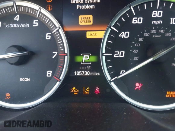 2017 Acura TLX w/Technology Pkg with VIN 19UUB1F59HA002325, listed as a IAAI auction lot 41666427 with 105,730 mi miles. Bid and sale history available at carsss.com. Image 16.