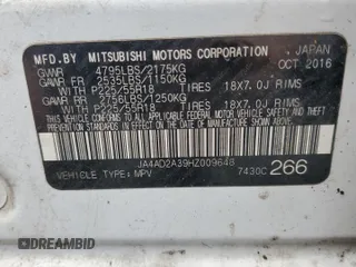 2017 Mitsubishi Outlander ES с VIN JA4AD2A39HZ009648, выставлен на аукционе Copart как лот 54650355 с пробегом 201 447 миль миль и Списание • Salvage title. История ставок и продаж доступна на DreamBid. Изображение 14.