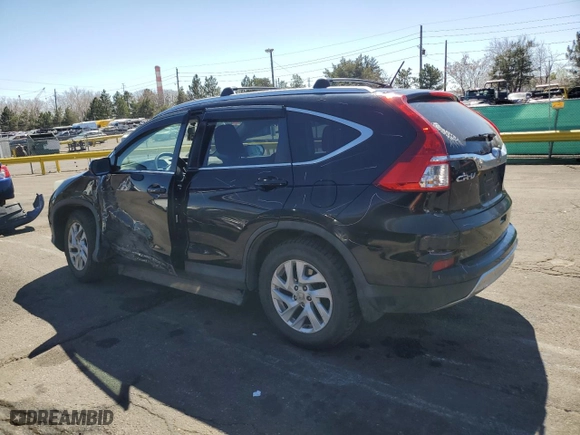 2015 Honda CR-V EX with VIN 3CZRM3H50FG700676, listed as a Copart auction lot 50595625 with 166,024 mi miles and Salvage Title. Bid and sale history available at carsss.com. Image 2.