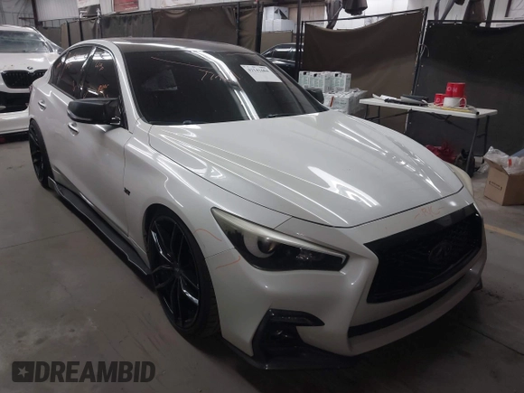 2018 Infiniti Q50 Sport z VIN JN1EV7APXJM354228, wystawiony jako IAAI lot #42141604 z przebiegiem 108 150 mil mil oraz . Historia ofert i sprzedaży dostępna na DreamBid. Obrazek 1.