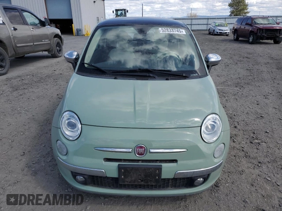 2012 FIAT 500 Lounge z VIN 3C3CFFCR0CT212479, wystawiony jako Copart lot #52833745 z przebiegiem 66 668 mil mil oraz Czysty tytuł • Clean title. Historia ofert i sprzedaży dostępna na DreamBid. Obrazek 5.