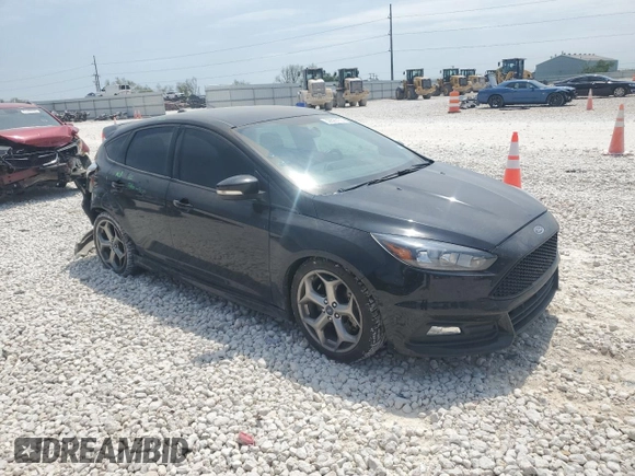2018 Ford Focus ST with VIN 1FADP3L98JL216595, listed as a Copart auction lot 52825155 with 96,617 mi miles and Salvage Title. Bid and sale history available at DreamBid. Image 4.