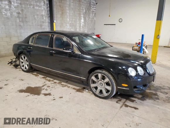 2006 Bentley Flying Spur with VIN SCBBR53W76C034894, listed as a Copart auction lot 83219304 with 76,725 mi miles and Salvage Title. Bid and sale history available at DreamBid. Image 4.
