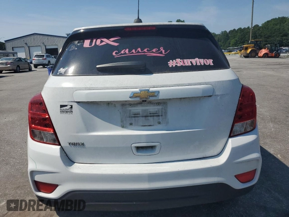 2020 Chevrolet Trax LS with VIN KL7CJKSB2LB085675, listed as a Copart auction lot 61340375 with 40,749 mi miles and Salvage title. Bid and sale history available at DreamBid. Image 6.