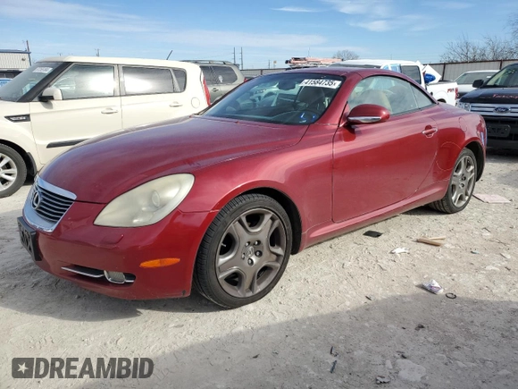 2008 Lexus SC 430 with VIN JTHFN45Y689017747, listed as a Copart auction lot 41584735 with 155,922 mi miles and Salvage title. Bid and sale history available at DreamBid. Image 1.