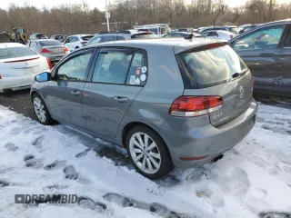 2012 Volkswagen Golf TDI with VIN WVWNM7AJ5CW332205, listed as a Copart auction lot 44744695 with 109,381 mi miles and Salvage title. Bid and sale history available at DreamBid. Image 2.
