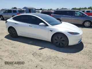 2025 Tesla Model 3 Long Range with VIN 5YJ3E1EA8SF934661, listed as a Copart auction lot 61469155 with 8,068 mi miles and Salvage title. Bid and sale history available at DreamBid. Image 4.
