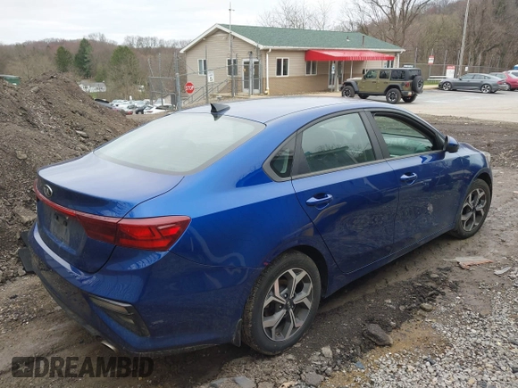 2019 Kia Forte LXS with VIN 3KPF24AD9KE042657, listed as a IAAI auction lot 41932787 with 53,221 mi miles and . Bid and sale history available at carsss.com. Image 4.