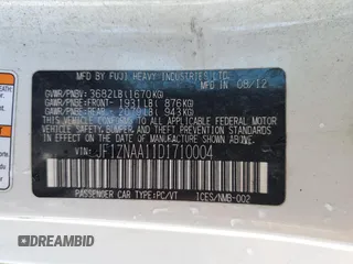 2013 Scion FR-S with VIN JF1ZNAA11D1710004, listed as a Copart auction lot 51099035 with 155,909 mi miles and Salvage Title. Bid and sale history available at DreamBid. Image 12.