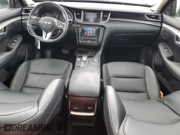 2023 Infiniti QX50 Luxe with VIN 3PCAJ5BA9PF107127, listed as a Copart auction lot 63402535 with 23,844 mi miles and Salvage title. Bid and sale history available at DreamBid. Image 8.