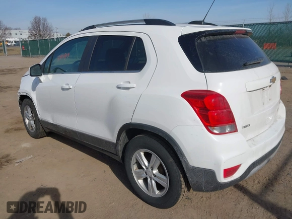 2018 Chevrolet Trax LT with VIN 3GNCJLSB0JL327617, listed as a IAAI auction lot 41801919 with 87,777 mi miles and . Bid and sale history available at carsss.com. Image 3.