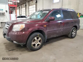 2007 Honda Pilot EX-L with VIN 5FNYF28667B035000, listed as a Copart auction lot 46336485 with 206,341 mi miles and Salvage Title. Bid and sale history available at carsss.com. Image 1.