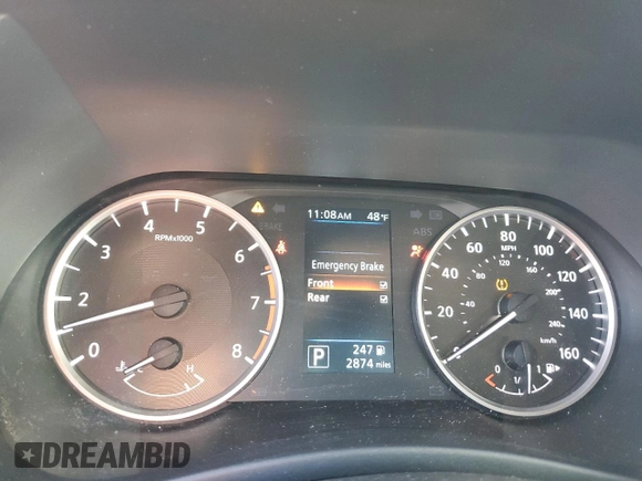 2024 Nissan Sentra S with VIN 3N1AB8BV4RY335578, listed as a Copart auction lot 85775334 with 2,874 mi miles and Salvage title. Bid and sale history available at DreamBid. Image 9.