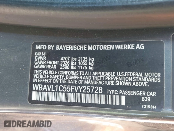 2015 BMW X1 xDrive28i z VIN WBAVL1C55FVY25728, wystawiony jako IAAI lot #42299391 z przebiegiem 160 291 mil mil oraz . Historia ofert i sprzedaży dostępna na DreamBid. Obrazek 9.
