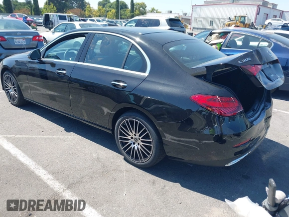 2025 Mercedes-Benz C 300 with VIN W1KAF4GB5SR281640, listed as a IAAI auction lot 42668491 with 1,869 mi miles and . Bid and sale history available at DreamBid. Image 3.
