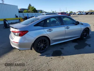 2023 Honda Civic Sedan Sport with VIN 2HGFE2F55PH503332, listed as a Copart auction lot 50525005 with 38,360 mi miles and Salvage Title. Bid and sale history available at carsss.com. Image 3.