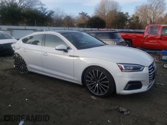 2018 Audi A5 Sportback Prestige z VIN WAUCNCF59JA062993, wystawiony jako Copart lot #41951095 z przebiegiem 70 238 mil mil oraz Szkoda całkowita • Salvage title. Historia ofert i sprzedaży dostępna na DreamBid. Obrazek 4.