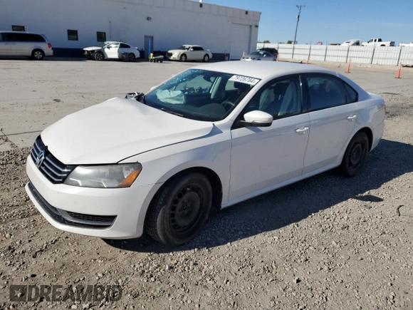 2014 Volkswagen Passat S with VIN 1VWAS7A38EC098620, listed as a Copart auction lot 79726784 with 117,448 mi miles and Salvage Title. Bid and sale history available at carsss.com. Image 1.