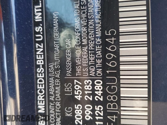 2016 Mercedes-Benz C 300 с VIN 55SWF4JB8GU169645, выставлен на аукционе Copart как лот 58185115 с пробегом 82 886 миль миль и Списание • Salvage title. История ставок и продаж доступна на DreamBid. Изображение 12.