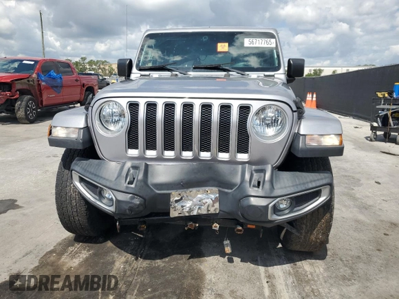 2018 Jeep Wrangler Unlimited Sahara z VIN 1C4HJXEG7JW115319, wystawiony jako Copart lot #56717765 z przebiegiem 53 633 mil mil oraz Szkoda całkowita • Salvage title. Historia ofert i sprzedaży dostępna na DreamBid. Obrazek 5.