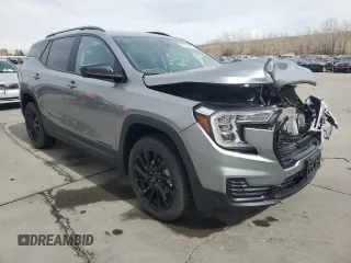 2023 GMC Terrain SLE with VIN 3GKALTEG9PL197285, listed as a Copart auction lot 50163245 with 57,627 mi miles and Salvage title. Bid and sale history available at DreamBid. Image 4.
