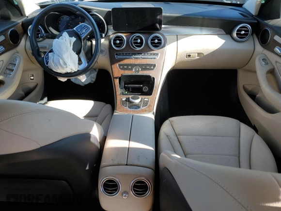 2021 Mercedes-Benz C 300 with VIN W1KWF8EB4MR606541, listed as a Copart auction lot 83422864 with 40,409 mi miles and Salvage Title. Bid and sale history available at carsss.com. Image 8.