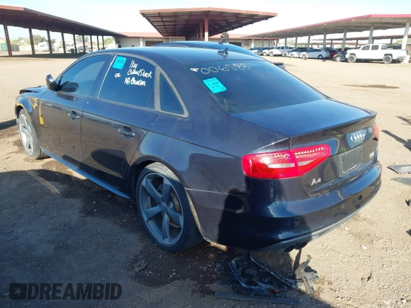2016 Audi A4 Premium Plus with VIN WAUFFAFL9GA006588, listed as a IAAI auction lot 41903839 with 89,542 mi miles. Bid and sale history available at carsss.com. Image 3.