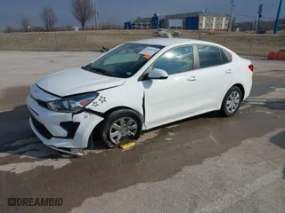 2022 Kia Rio S with VIN 3KPA24AD0NE503355, listed as a IAAI auction lot 41646995 with 41,229 mi miles. Bid and sale history available at carsss.com. Image 2.
