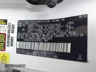 2014 Toyota Sienna SE with VIN 5TDXK3DC1ES422510, listed as a IAAI auction lot 41030376 with Not Provided miles and . Bid and sale history available at DreamBid. Image 9.