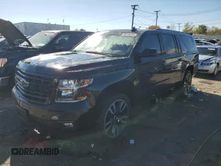 2019 Chevrolet Suburban Premier with VIN 1GNSKJKJ6KR134774, listed as a Copart auction lot 76118314 with 69,523 mi miles and Salvage Title. Bid and sale history available at DreamBid. Image 1.