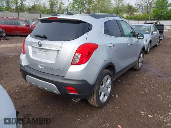 2016 Buick Encore Leather with VIN KL4CJCSB8GB716681, listed as a IAAI auction lot 42151311 with 55,772 mi miles and . Bid and sale history available at DreamBid. Image 4.