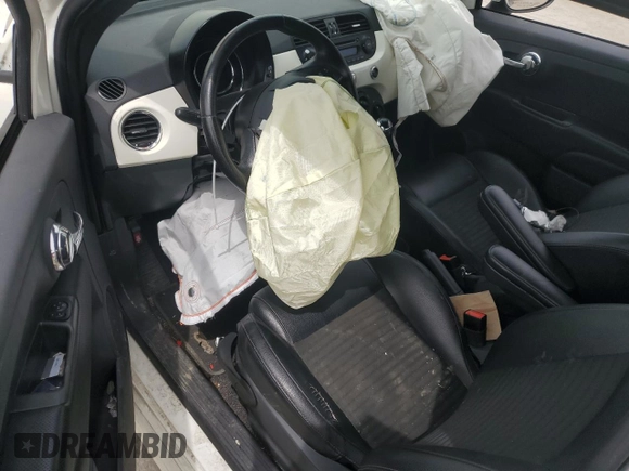 2015 FIAT 500 Sport z VIN 3C3CFFBRXFT625516, wystawiony jako Copart lot #57797775 z przebiegiem Nie podano mil oraz Szkoda całkowita • Salvage title. Historia ofert i sprzedaży dostępna na DreamBid. Obrazek 8.