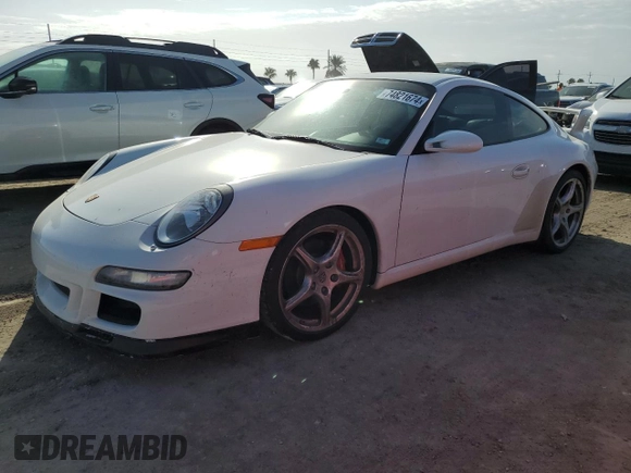 2007 Porsche 911 Carrera S with VIN WP0AB299X7S732999, listed as a Copart auction lot 74821674 with 0 mi miles and Salvage Title. Bid and sale history available at carsss.com. Image 1.