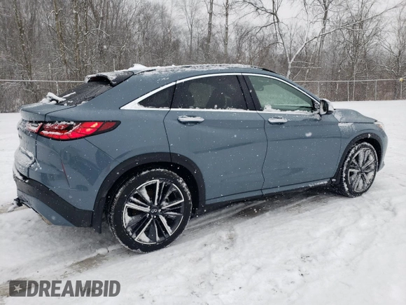 2022 Infiniti QX55 Sensory with VIN 3PCAJ5L38NF101543, listed as a Copart auction lot 86468694 with 45,409 mi miles and Salvage title. Bid and sale history available at DreamBid. Image 3.