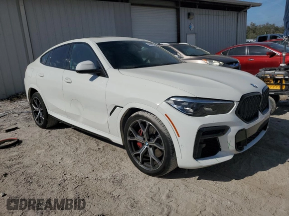 2022 BMW X6 xDrive40i with VIN 5UXCY6C09N9J04735, listed as a Copart auction lot 45084665 with 46,543 mi miles and Salvage Title. Bid and sale history available at carsss.com. Image 4.
