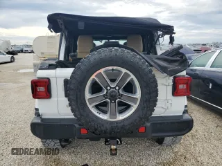 2018 Jeep Wrangler Unlimited Sahara with VIN 1C4HJXEG4JW149315, listed as a Copart auction lot 77314714 with Not provided miles and Salvage title. Bid and sale history available at DreamBid. Image 6.