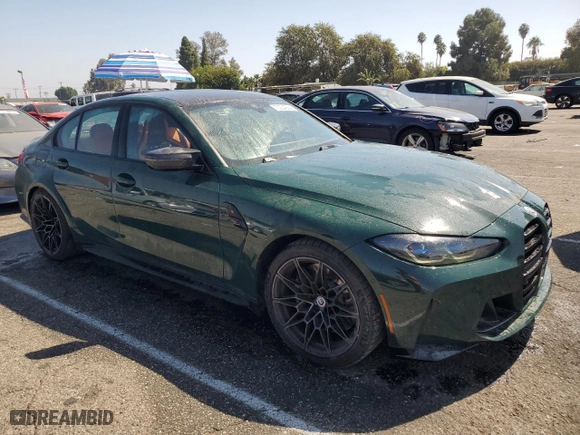 2023 BMW M3 Competition with VIN WBS33AY03PFP14557, listed as a Copart auction lot 73034224 with 10,085 mi miles and Salvage Title. Bid and sale history available at carsss.com. Image 4.