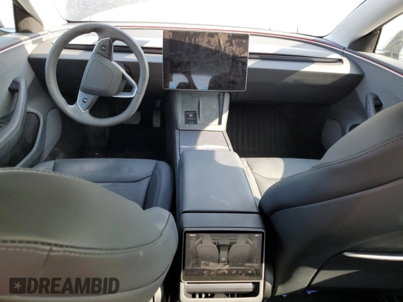 2025 Tesla Model 3 Long Range with VIN 5YJ3E1EA1SF904045, listed as a Copart auction lot 55382675 with 6,270 mi miles and Salvage title. Bid and sale history available at DreamBid. Image 8.