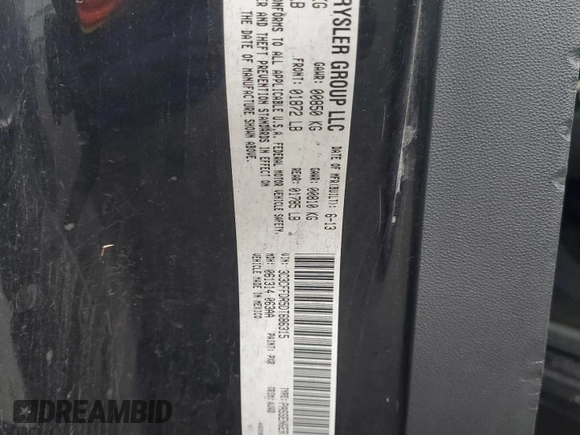 2013 FIAT 500 Pop с VIN 3C3CFFDR5DT686315, выставлен на аукционе Copart как лот 43109845 с пробегом Не указан миль и Списание • Salvage title. История ставок и продаж доступна на DreamBid. Изображение 12.