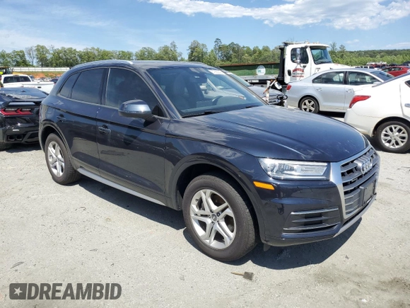 2018 Audi Q5 Premium with VIN WA1ANAFY3J2044356, listed as a Copart auction lot 57860505 with 100,341 mi miles and Salvage title. Bid and sale history available at DreamBid. Image 4.