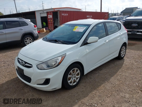 2012 Hyundai Accent GS with VIN KMHCT5AE0CU015814, listed as a IAAI auction lot 42535914 with 107,938 mi miles and . Bid and sale history available at DreamBid. Image 2.
