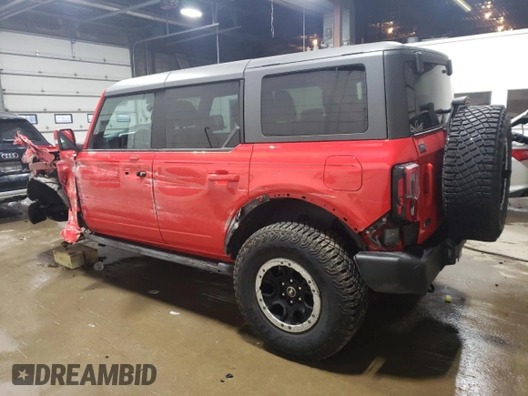 2023 Ford Bronco with VIN 1FMDE5DH2PLB06826, listed as a Copart auction lot 83089214 with 16,959 mi miles and Salvage Title. Bid and sale history available at DreamBid. Image 2.