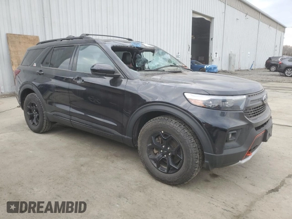 2023 Ford Explorer Timberline with VIN 1FMSK8JH9PGA41908, listed as a Copart auction lot 46592505 with 9,366 mi miles and Salvage Title. Bid and sale history available at carsss.com. Image 4.