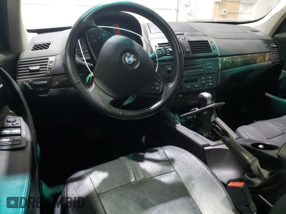 2008 BMW X3 3.0si with VIN WBXPC93408WJ11846, listed as a Copart auction lot 53827205 with 0 mi miles and Clean Title. Bid and sale history available at carsss.com. Image 8.