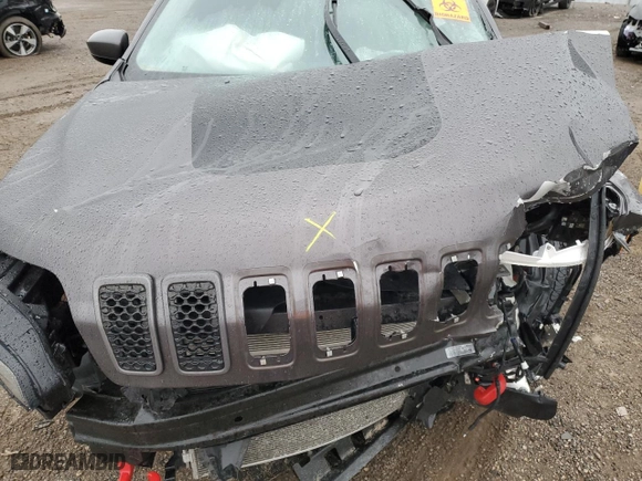 2019 Jeep Cherokee Trailhawk with VIN 1C4PJMBX0KD116078, listed as a Copart auction lot 80446294 with 0 mi miles and Salvage Title. Bid and sale history available at carsss.com. Image 12.