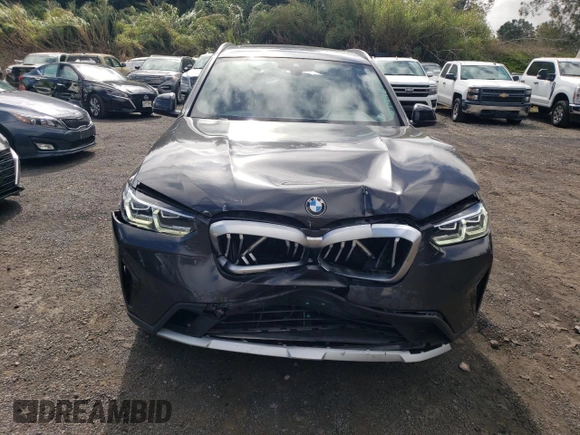 2024 BMW X3 sDrive30i with VIN 5UX43DP01R9V58548, listed as a Copart auction lot 47948765 with 23,363 mi miles and Salvage Title. Bid and sale history available at DreamBid. Image 5.