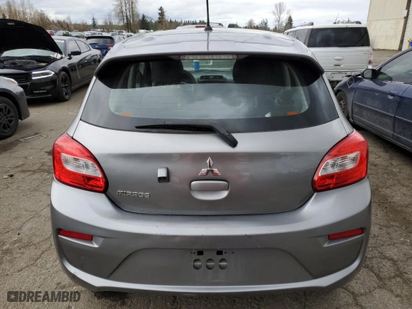 2020 Mitsubishi Mirage ES with VIN ML32A3HJ4LH002489, listed as a Copart auction lot 47628555 with 92,439 mi miles and Clean Title. Bid and sale history available at carsss.com. Image 6.