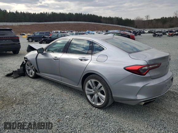 2021 Acura TLX w/Technology Package with VIN 19UUB6F43MA010418, listed as a Copart auction lot 42379255 with 0 mi miles and Salvage Title. Bid and sale history available at carsss.com. Image 2.